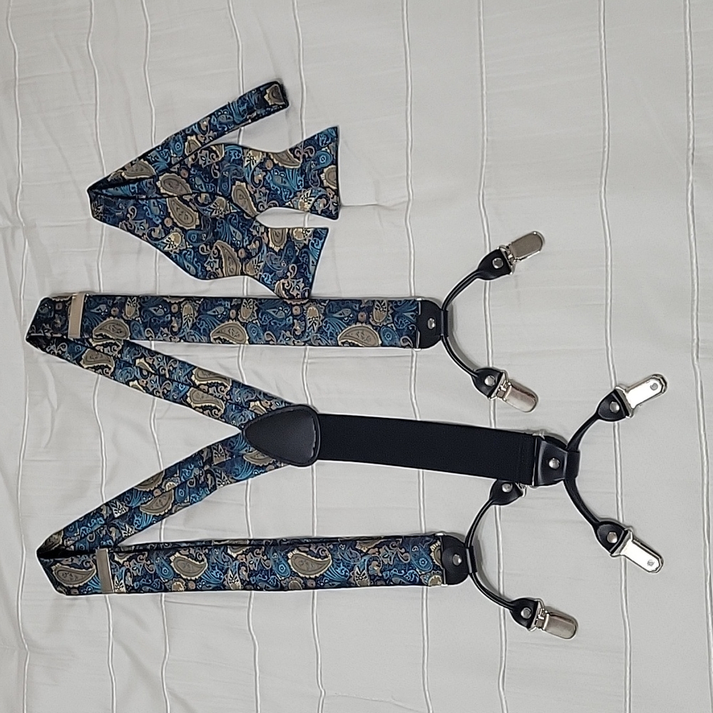 Hisdern Suspender & Bowtie Set